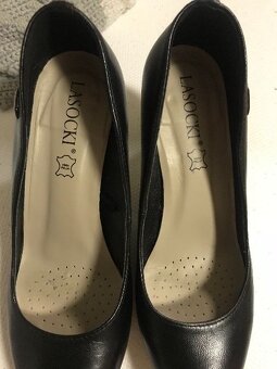 Kožené lodičky, střevíce Lasocki, černé - 5