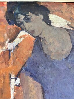 Obrazy Ivo Příleský, 2x portrét, olej na plátně 110x75 - 5
