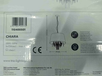 LUSTR TRIO CHIARA - 5x E14 - nové - 5