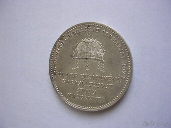 Veľký strieborný korunovačný žetón 1867 Alžbeta Sissi - 5