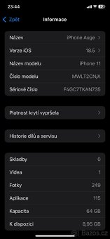 Prodám používaný iPhone 11 black 64GB ve velmi dobrém stavu - 5
