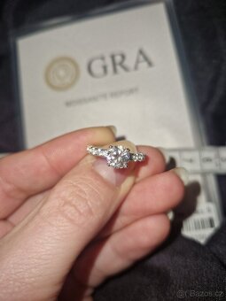 Zásnubní prsten s moissanitem vel 49 - 5