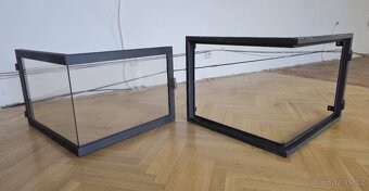 rohová krbová skleněná dvířka - 5