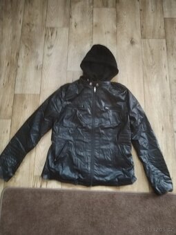 Dámská bunda z umělé kůže černá - 5