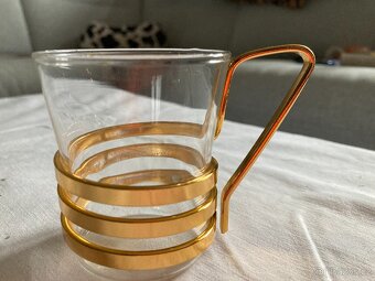 skleněné retro šálky na kávu - 5