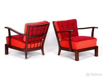 Přečalouněná párová křesla THONET, 2 ks. - 5
