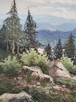 obraz KRKONOŠE, olej, sign. Karel Laube - 5