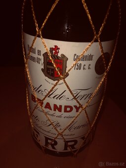 Koňak Brandy - originál z roku 1960 s kolkem - 5