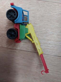 retro hoblík, rám.pila, autojeřáb,bílý koník;dekorace delfín - 5