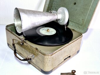 Starý dětský gramofon GBN Bing, 1930-40 - 5