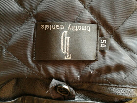 Černá kožená bunda -velikost 54 - 5