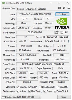 Grafická karta, GeForce GTX 1660 Super 6GB ( kompaktní ) - 5