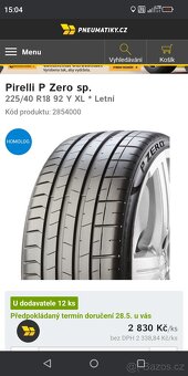 225/40 R18 XL Nové Pirelli P ZERO Letní - 5