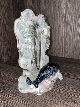 Hutní sklo Jaroslav Brychta Železný Brod teploměr kosatk - 5