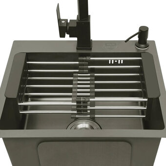 Nerezový dřezový set s baterií, dávkovačem a odkapávačem - 5