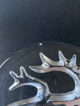 Křišťálové retro težítko, plastika Jelen 13 cm - 5