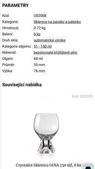 Skleničky Gina 3x60 ml a 1x340 ml ceny v textu - 5