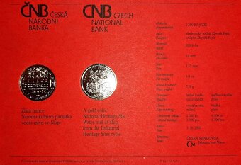 ČNB zlatá mince 2500 Kč - Vodní mlýn ve Slupi Proof - 1/4 oz - 5