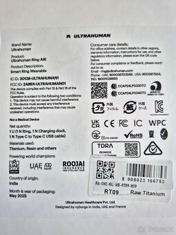 Ultrahuman ring Raw Titanium velikost 9. - 5