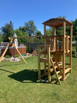 Dřevěný domeček pro děti , dětské hřiště - 5