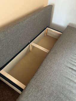 Šedá rozkládací sedačka s úložným prostorem - 5