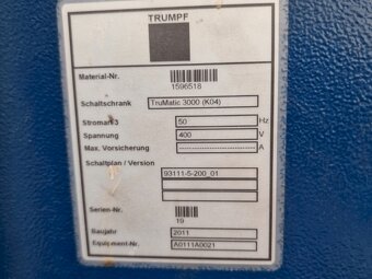 Laserový-vysekávací stroj TRUMPF TruMatic 3000 Fiber, 2011 - 5