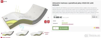 Postel 140x200; nová matrace & nové rošty, příslušenství - 5