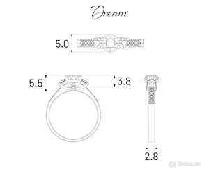 Prsten Modrý Aqvamarín, safíry i diamanty - 5