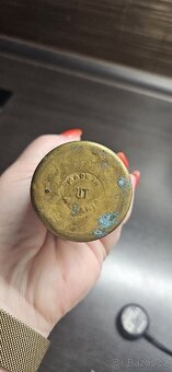 Starý mosazný mlýnek na kávu - 5