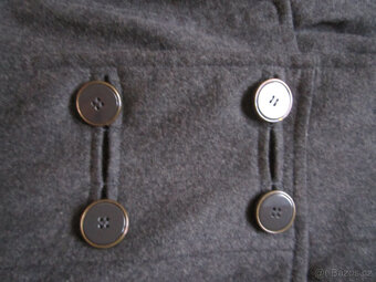 Vlněný tmavě šedý kabát vel. M/L - 5