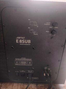 Jamo e8sub subwoofer 200watt , průměr bass 25cm 17kg - 5