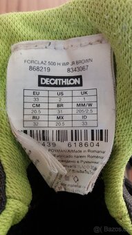 Quechua pohorky/ kotníčkové turistické vel. 32/33 jako Nové - 5