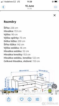 Ikea rozkládací 3 místná sedačka Barslow - 5