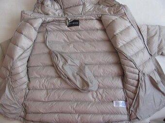 Přechodná šedá péřová bunda s kapucí NEXT vel.38 - 5