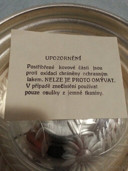 Nástolec skleněný s kovovým podstavcem - 5