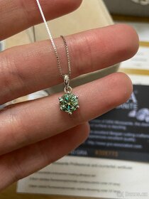 zlatý stříbrný náhrdelník moissanit diamant diamantový - 5
