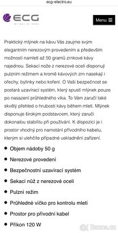 Mlýnek na kávu ECG KM 120 - 5