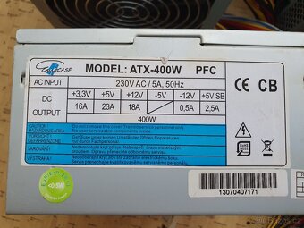 7x Zdroj, 400, 350 a 280w do PC. - Vše za 600kč. - 5