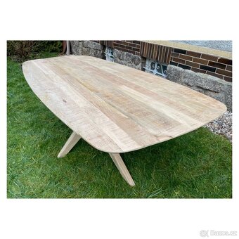 Masivní mangový stůl o délce 200 cm - 5