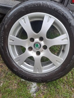 Alu kola 5x112 originál Škoda Octavia II 205/55 R16 - 5