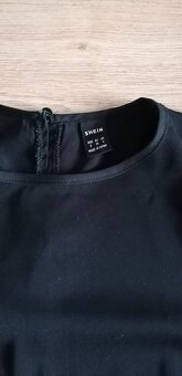 černá halenka s průsvitnými rukávy, vel. S/M - 5