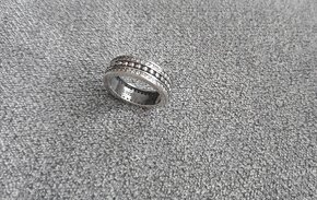 Nový dámský stříbrný prsten prstýnek 925 široký i jako dárek - 5
