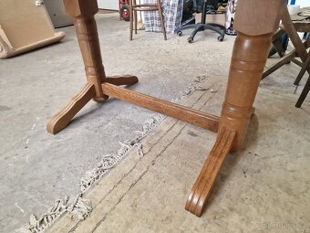 Stul Jidelni Dub Rustikál Rozkládací 100x160 výška 78/202 cm - 5