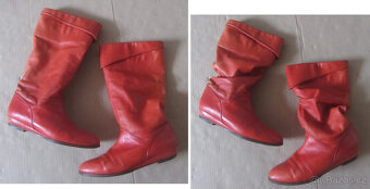 Vintage 80s dámské značkové shrnovací kozačky - 5