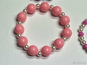 Náramek růžovo nebo fialovo bílý - 5