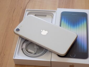 APPLE iPhone SE 2022 128GB White - ZÁRUKA - TOP STAV - 5