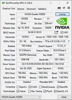 NVIDIA Graphics Quadro M2000 - 4GB GDDR5, PCI-E - 5