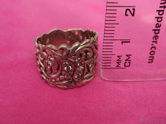 Prsten masivní stříbrný - 5