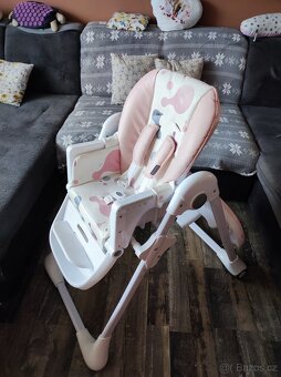 Jídelní židle Kinderkraft růžová - 5