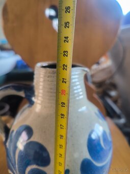 Keramický džbán s modrým dekorem - 5